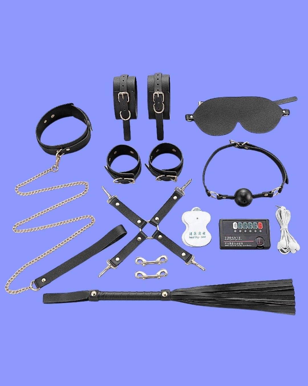 Kit com 8 Itens de Sado Com Função de choque elétrico - SI